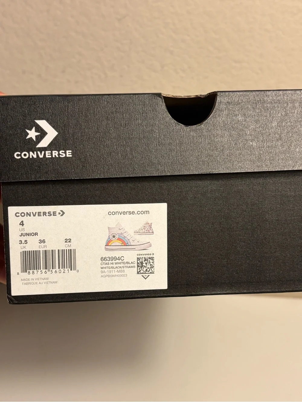Converse Chuck Taylor All Star Unicorn Rainbow High Top Kids Multiple Sizes NIB
